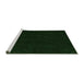 Sideview of Machine Washable Abstract Green Modern Area Rugs, wshabs4656grn