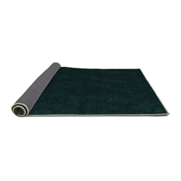 Sideview of Abstract Turquoise Modern Rug, abs4656turq