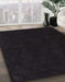 Abstract Charcoal Black Modern Rug in Family Room, abs4656