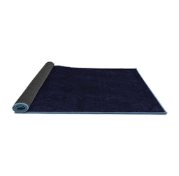 Sideview of Abstract Blue Modern Rug, abs4656blu