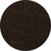 Round Machine Washable Abstract Brown Modern Rug, wshabs4656brn