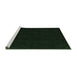 Sideview of Machine Washable Abstract Emerald Green Modern Area Rugs, wshabs4656emgrn