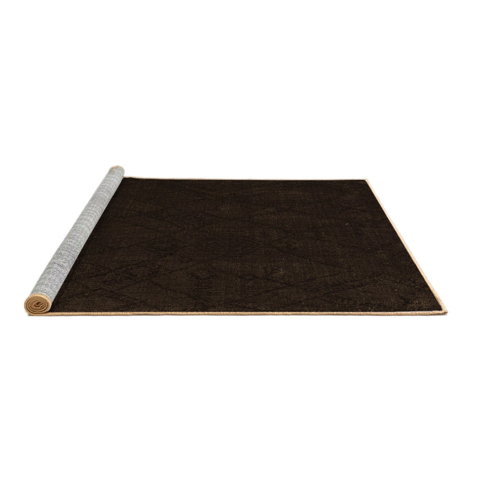 Sideview of Machine Washable Abstract Brown Modern Rug, wshabs4656brn