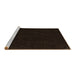 Sideview of Machine Washable Abstract Brown Modern Rug, wshabs4656brn