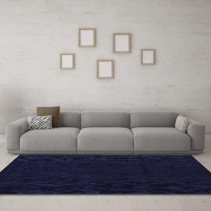 Machine Washable Abstract Blue Modern Rug in a Living Room, wshabs4656blu