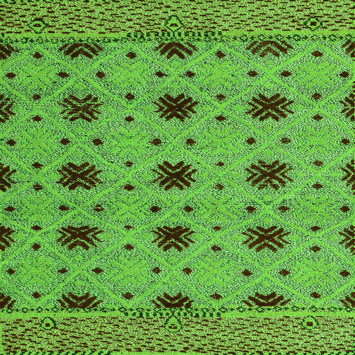 Square Abstract Green Modern Rug, abs4657grn