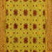 Square Machine Washable Abstract Yellow Modern Rug, wshabs4657yw