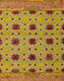 Machine Washable Abstract Saffron Yellow Rug, wshabs4657