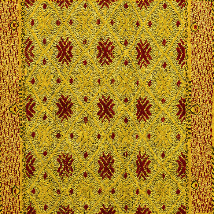 Square Abstract Yellow Modern Rug, abs4657yw