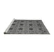 Sideview of Machine Washable Abstract Gray Modern Rug, wshabs4657gry