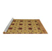 Sideview of Machine Washable Abstract Brown Modern Rug, wshabs4657brn