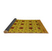 Sideview of Abstract Yellow Modern Rug, abs4657yw