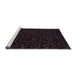 Sideview of Machine Washable Abstract Chocolate Brown Rug, wshabs4658