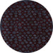 Round Abstract Chocolate Brown Modern Rug, abs4658