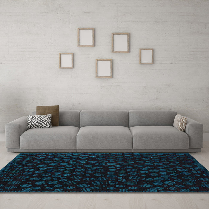 Machine Washable Abstract Light Blue Modern Rug in a Living Room, wshabs4658lblu