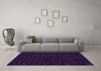 Machine Washable Abstract Purple Modern Rug, wshabs4658pur