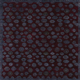 Square Abstract Chocolate Brown Modern Rug, abs4658