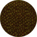 Round Machine Washable Abstract Yellow Modern Rug, wshabs4658yw