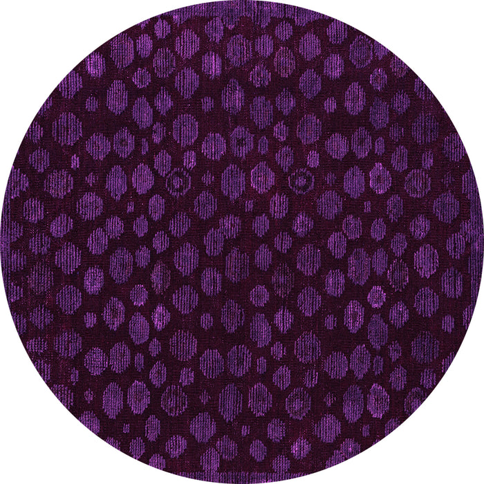 Round Abstract Pink Modern Rug, abs4658pnk