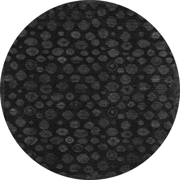Round Machine Washable Abstract Gray Modern Rug, wshabs4658gry