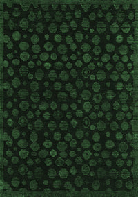 Abstract Emerald Green Modern Rug, abs4658emgrn