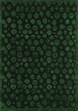 Abstract Emerald Green Modern Rug, abs4658emgrn