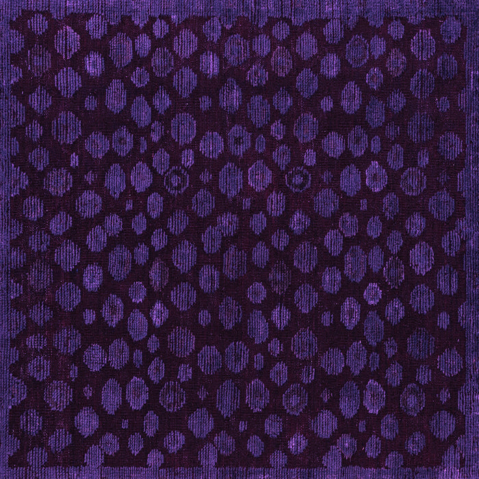 Square Machine Washable Abstract Purple Modern Area Rugs, wshabs4658pur