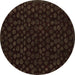 Round Abstract Brown Modern Rug, abs4658brn