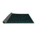 Sideview of Abstract Turquoise Modern Rug, abs4658turq