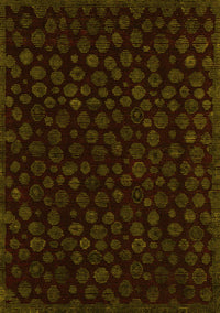 Abstract Yellow Modern Rug, abs4658yw