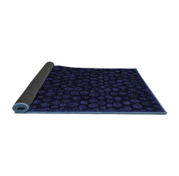 Sideview of Abstract Blue Modern Rug, abs4658blu