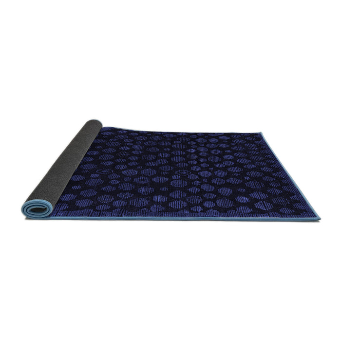 Sideview of Abstract Blue Modern Rug, abs4658blu