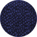 Round Machine Washable Abstract Blue Modern Rug, wshabs4658blu