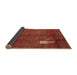 Sideview of Abstract Red Modern Rug, abs4659