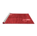 Modern Red Washable Rugs