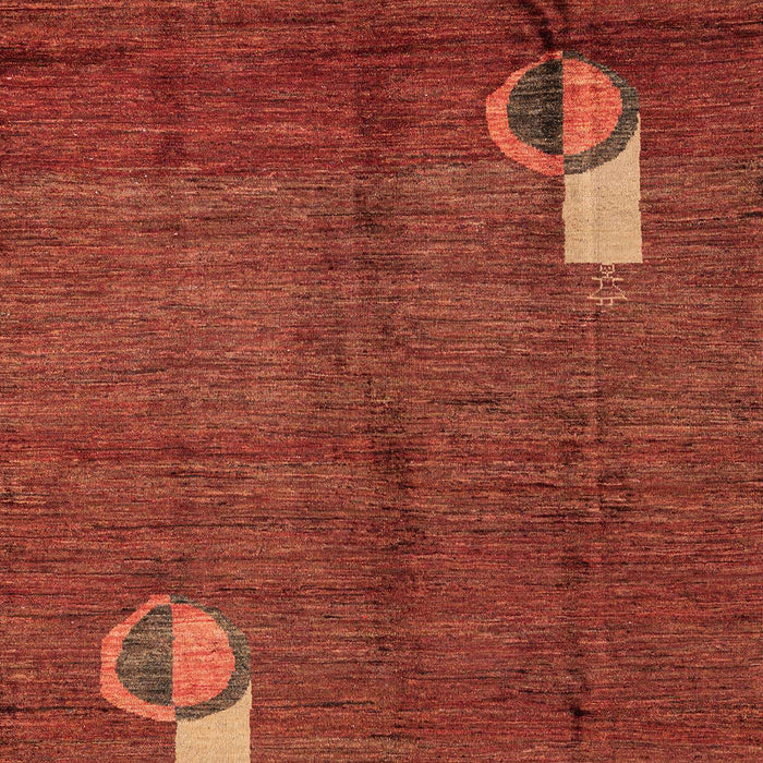 Machine Washable Abstract Red Rug, wshabs4659