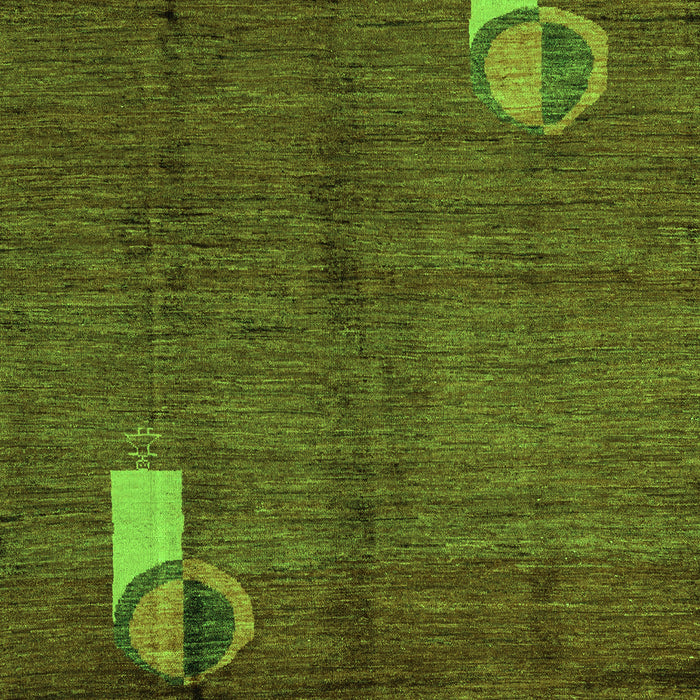 Machine Washable Abstract Green Modern Area Rugs, wshabs4659grn