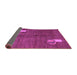 Sideview of Abstract Purple Modern Rug, abs4659pur