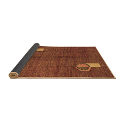 Sideview of Abstract Brown Modern Rug, abs4659brn