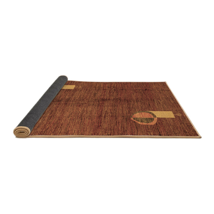 Sideview of Abstract Brown Modern Rug, abs4659brn