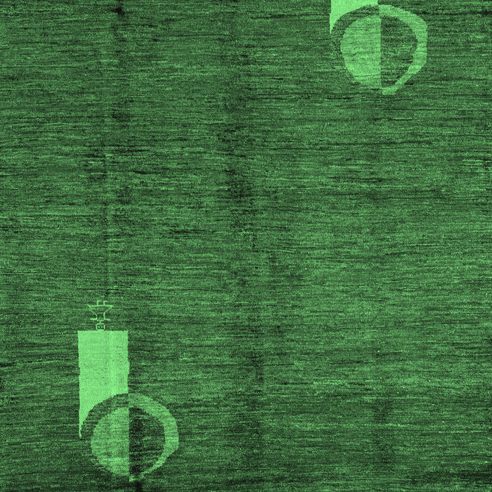 Machine Washable Abstract Emerald Green Modern Area Rugs, wshabs4659emgrn