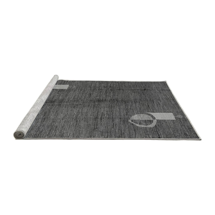 Sideview of Machine Washable Abstract Gray Modern Rug, wshabs4659gry