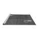 Sideview of Machine Washable Abstract Gray Modern Rug, wshabs4659gry