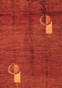 Abstract Orange Modern Rug, abs4659org