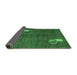 Sideview of Abstract Emerald Green Modern Rug, abs4659emgrn