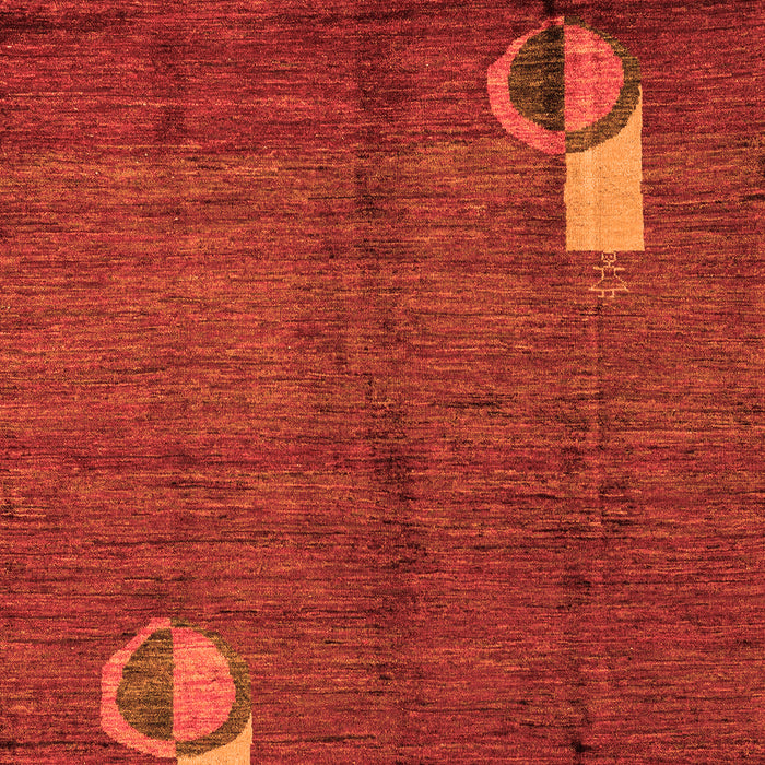 Machine Washable Abstract Orange Modern Area Rugs, wshabs4659org