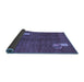 Sideview of Abstract Blue Modern Rug, abs4659blu