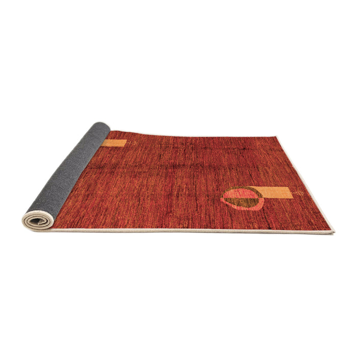Sideview of Abstract Orange Modern Rug, abs4659org