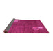 Sideview of Abstract Pink Modern Rug, abs4659pnk