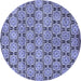 Round Machine Washable Abstract Blue Modern Rug, wshabs465blu